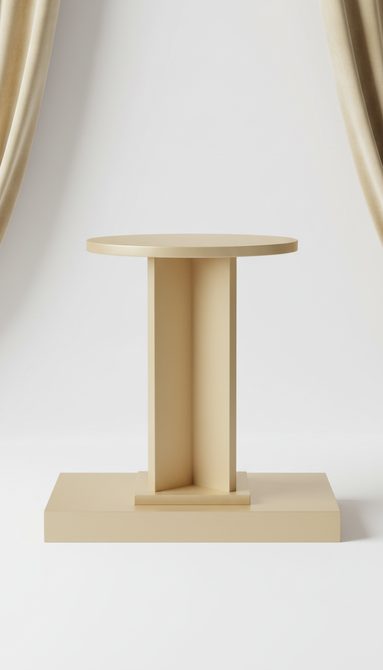 Pale Gold Lacquered Side Table