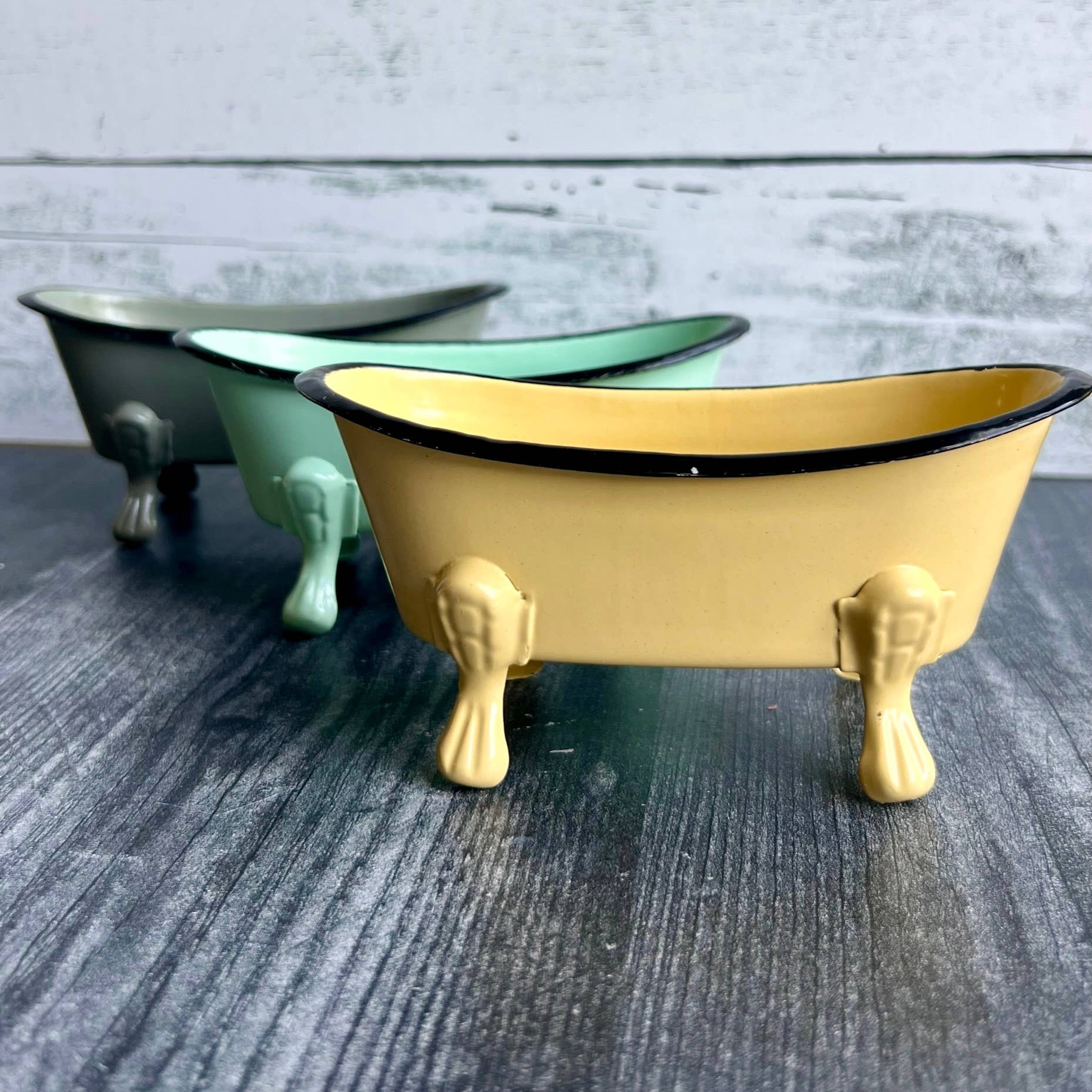 Bathtub Soap Dish Variety Pack- Yellow, Mint Green, Gray