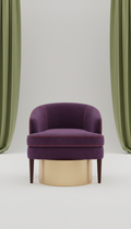 Velvet Aubergine Accent Chair