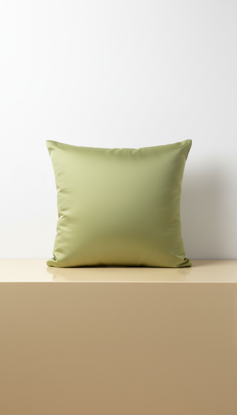 Chartreuse Silk Throw Pillow