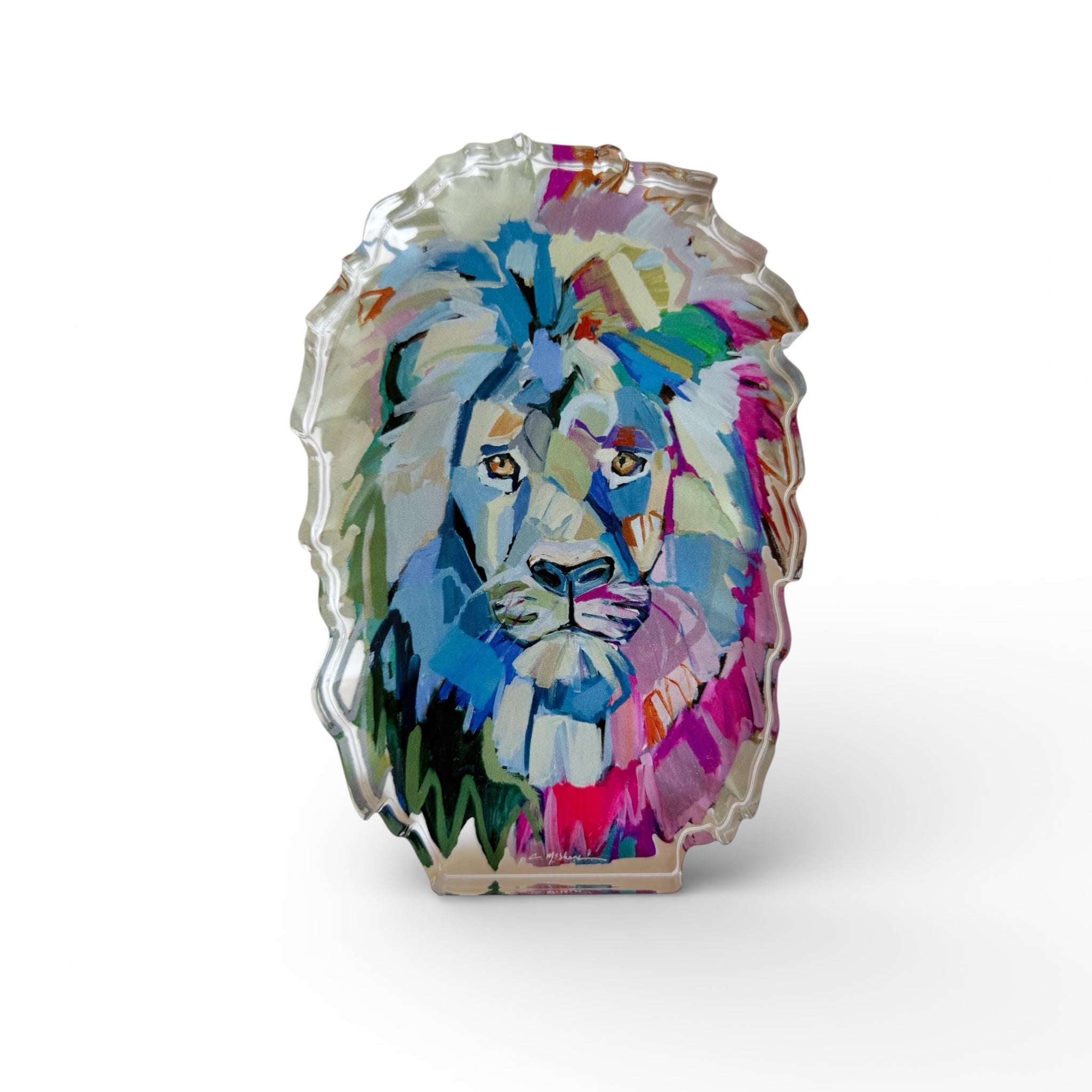 The Noble Lion Acrylic Tabletop Art