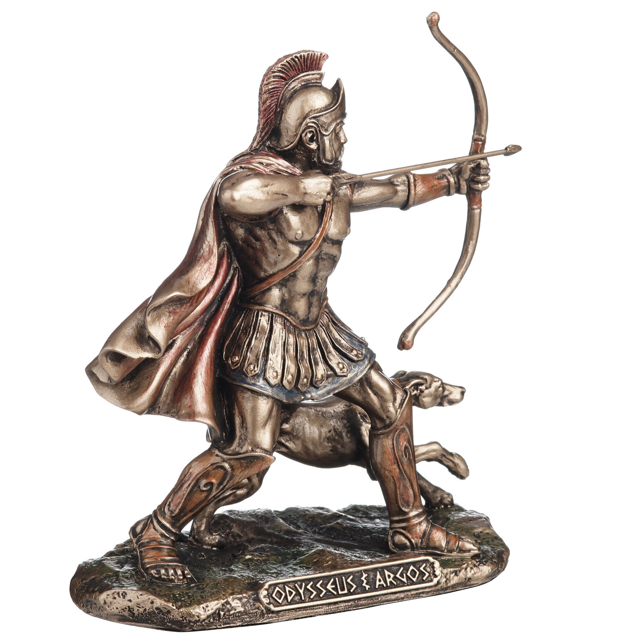 Odysseus Drawing His Bow with Argos Figurine