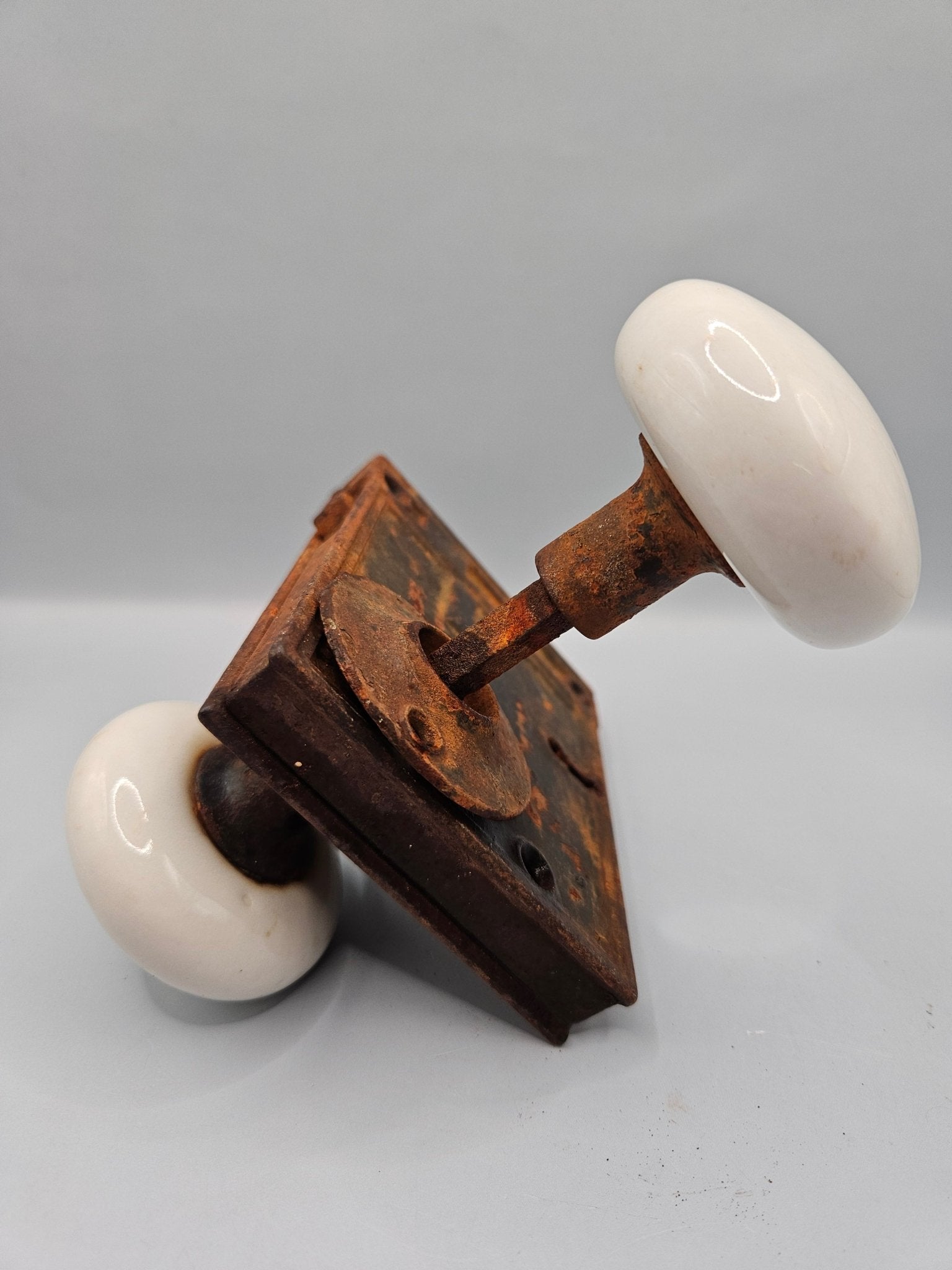 Antique Vintage Door Knobs - Authentic Brass & Glass Handles for Retro Decor