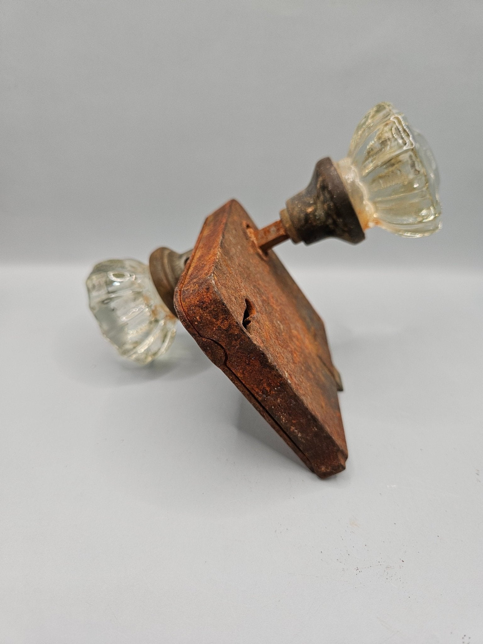 Antique Vintage Door Knobs - Authentic Brass & Glass Handles for Retro Decor