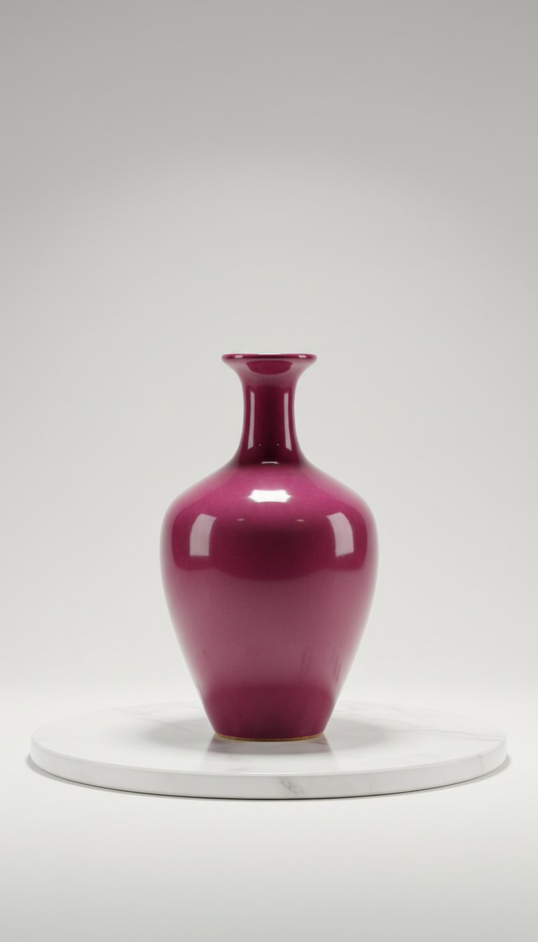Crimson Glaze Ceramic Vase