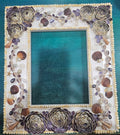 Vintage Shell Floral Frame – 16.75" x 14.25", 8" x 10" Inner Opening
